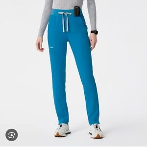 Figs extreme blue, Yola high waisted skinny scrub pants size XXS